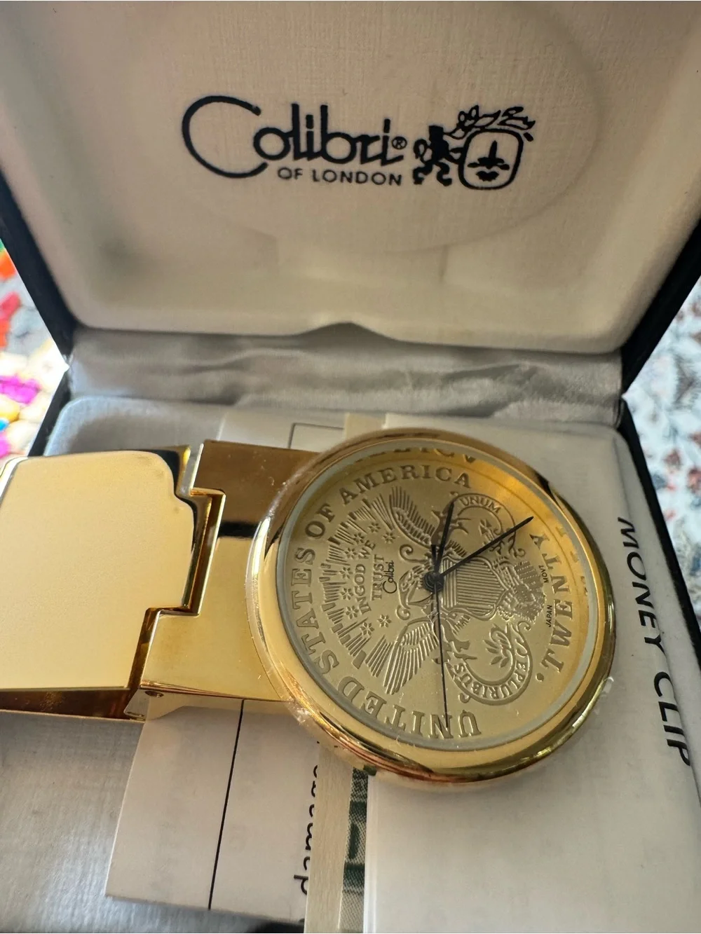 Colibri Gold Coin Money Clip Watch - Gold